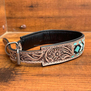 Personnalisable de haute qualité en cuir véritable rembourré chien colliers réglable Design de luxe usiné à la main en cuir robuste collier pour animaux de compagnie - Product Image 5