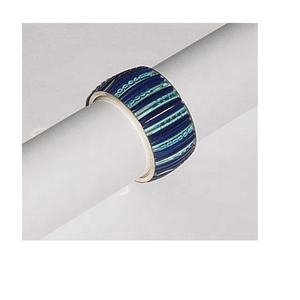 Juego de servilleteros de fiesta modernos hechos a mano, brazaletes de vidrio reciclado, Decoración de mesa elegante ecológica única, uso doméstico - Product Image 1