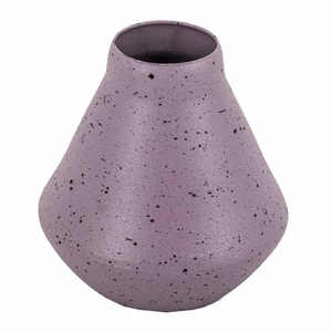 Petit vase à fleurs conique en porcelaine, finition mate texturée et mouchetée, pour plantes hydroponiques, fleurs séchées et articles cadeaux, vase à fleurs en métal - Product Image 1