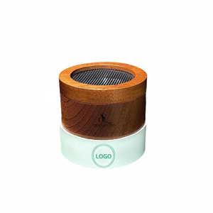 Round Wooden <b>Bakhoor</b> Burner Modern Dual Tone Arabic <b>Oud</b> Incense Holder Cylinder With Metal Mesh Screen For Home Decoration - Product Image 4