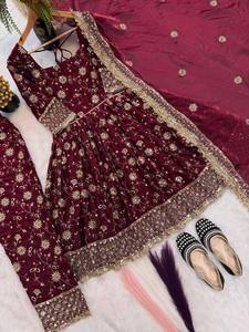 Launching New Designer Party Wear Look Top Gown ,Pant and Dupatta - Product Image 5