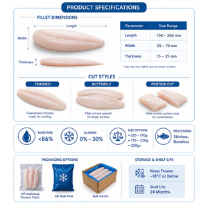 Filetto di Pesce Bullhead/Bagre Vietnamita IQF Senza Pelle e Senza Osso, Carne Bianca Congelata di Qualità Premium, Prezzo di Fabbrica all'Ingrosso <span class=keywords><strong>Cindy</strong></span> - Product Image 3