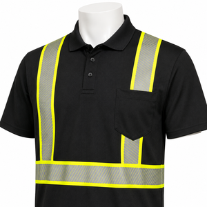 Camiseta Polo de Seguridad Reflectante de Alta Visibilidad con Logotipo Personalizado, Ropa de Trabajo Industrial Transpirable de Secado Rápido para Hombre, Uniformes de Construcción - Product Image 2