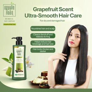 Premium Best Seller Herbal Grapefruit <b>Shampoo</b> for Dry Hair Deep Hydration Repair Smooth Refreshing Scent Natural Extract - Product Image 3