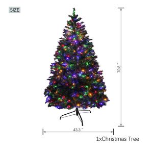 Sapin de Noël festif en PVC de 1,80 m avec 976 pointes de branches, 330 lumières LED et 11 fonctions pour une ambiance de Noël - Product Image 2