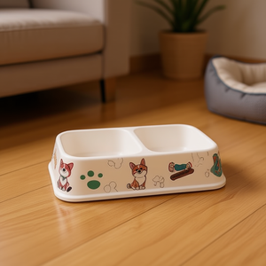 Yommy Pet <b>Feeder</b> 29.5x17x6cm Dual Compartment For Dogs <b>Cats</b> - Product Image 3