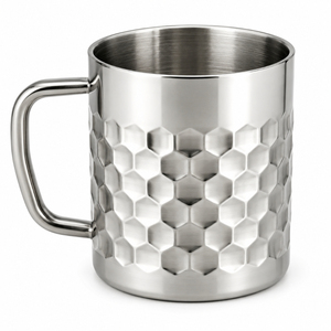 Wholesale Stainless Steel <b>Mug</b> <b>Double</b> <b>Wall</b> Insulated Coffee Cup Eco-Friendly Honeycomb Pattern Beer <b>Mug</b> Metallic Steel Tumble - Product Image 1