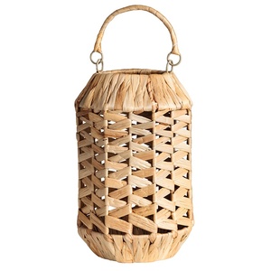 Vietnam artisanat naturel jacinthe d'eau lanternes en osier rotin bougeoir pour patio mariage décor à la maison bocaux à bougie en bambou - Product Image 3