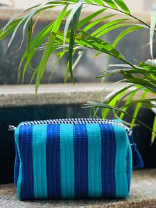Vintage Bohemian Embroidered Cotton <b>Makeup</b> <b>Case</b> Water Resistant Zipper Handled Eco-Friendly Travel for Pouch - Product Image 3