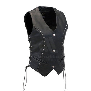 Fashion Custom Made <b>Cow</b> Hide women leather Vest Slim Fit Made In Pakistan women leather Vest - Product Image 2