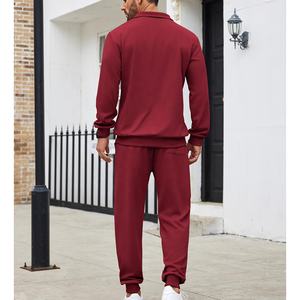 Sweat-shirt à demi-fermeture éclair pour hommes sans capuche couleur unie surdimensionnée 1/4 Logo personnalisé sweat-shirt à fermeture éclair en polaire - Product Image 3