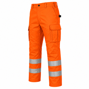Pantalon de travail personnalisé avec logo, pour l'exploitation minière, la construction, la sécurité, haute visibilité, avec bande réfléchissante, couleur unie, pantalon de travail personnalisé - Product Image 5