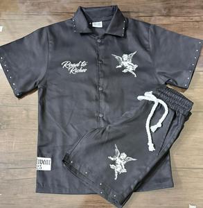 Conjunto de Jeans de Dos Piezas para Hombre, Personalizado, de Secado Rápido, con Serigrafía, de Alta Calidad, Manga Corta, Estilo Urbano - Product Image 5