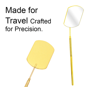 Yellow <b>Square</b> Shape Lash Inspection <b>Mirror</b> Handheld Beauty Tool For Application Stainless Steel Eyelash <b>Mirror</b> - Product Image 6