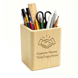 Sheesham Wood Hand-Carved <b>Pen</b> <b>Holder</b> Wholesale | Customizable <b>Desktop</b> Organizer - Product Image 3