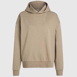 <b>Womens</b> Hooded Pullover <b>Sweatshirt</b> Solid Color Beige Knitted Cotton <b>Long</b> Sleeve Loose Autumn Hoodie <b>Sweatshirts</b> <b>For</b> Sale - Product Image 5