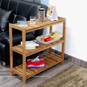 Étagère à chaussures en bois polyvalente à 3 niveaux, design moderne pliable pour la maison, le salon, l'appartement, l'école, le supermarché, meubles - Product Image 6