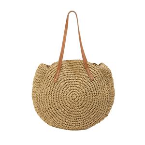 Crossbody Handmade Canteen Beach Bag Seagrass Rustic Brown Woven Seagrass Hand Bag for Women - Product Image 3