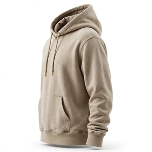 Sudadera con Capucha para Hombre, Corte Regular, Color Beige, 100% Algodón Felpa, Diseño Casual con Bolsillos, Transpirable, para Invierno - Product Image 2