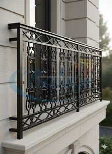 Balustre d'escalier moderne en fonte, couleur gris, surface super sablée, très poli, forte capacité de charge pour balcon - Product Image 2