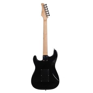 ST Stylish Black Electric Guitar with Black Pickguard - Product Image 6