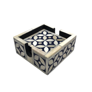 Sous-verre rectangulaire personnalisé en os incrusté, écologique, pour thé, avec motif incrusté d'os - Product Image 2