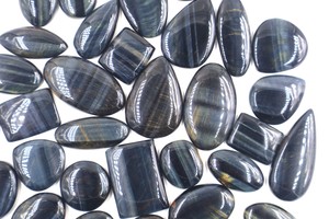 2025 AAA + CALIDAD colgante de ojo de tigre azul Natural cabujón de piedras preciosas sueltas lote joyería fina Ojo de Tigre azul cabujón de piedras preciosas sueltas - Product Image 5