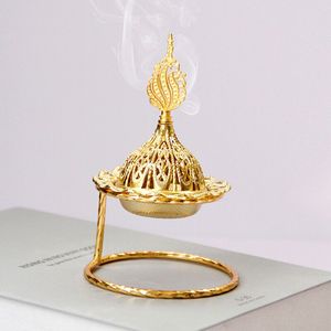 Quemador de Incienso Árabe Decorativo de Latón Premium, Quemador de Oud de Lujo, Accesorio de Decoración y Fragancia para el Hogar y Hoteles - Product Image 1