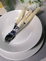 Ensemble de couverts écologiques modernes avec manches en résine rose, couverts en acier inoxydable poli miroir pour la table à manger à la maison, Hasan Craft