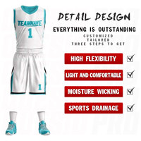 Uniforme de Baloncesto Reversible Personalizado para Escuela, Blanco y Verde, Ropa Deportiva de Moda, Top de Baloncesto Cosido de Alta Calidad