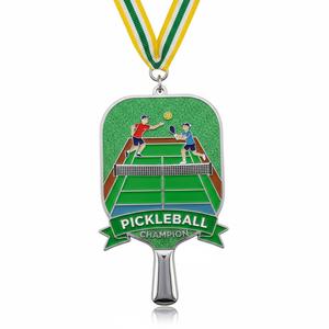 เหรียญรางวัลงานแข่งขัน พิมพ์ลาย UV เคลือบทอง ประดับกลิตเตอร์  สำหรับกีฬาพิคเคิลบอล - Product Image 5