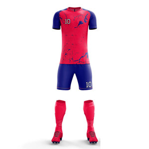 Football Suit 100% Polyester Jersey with Short Set Full Kit Customization Team Name Numbers <b>Soccer</b> Rugby Uniform Kits for Adult - Product Image 5