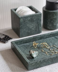 Luxury bathroom set marble counter top collection decorative bath <b>essentials</b> premium marble organiser elegant <b>home</b> accents. - Product Image 6