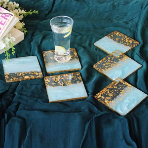 Handmade Wooden <b>Resin</b> Coaster Set by NEHA ENTERPRISES Elegant <b>Epoxy</b> River Coasters for Dining and Coffee <b>Table</b> - Product Image 6