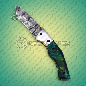 Handmade Carbon Steel Folding Knife Wood OEM Industrial Grade EDC <b>Tool</b> 7.5" Pocket <b>Camping</b> Carving Gift for Father Regal Impex - Product Image 5