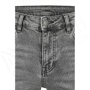 Jean slim en denim délavé pour homme, taille mi-haute, coupe droite, en coton, style décontracté, collection automne - Product Image 4