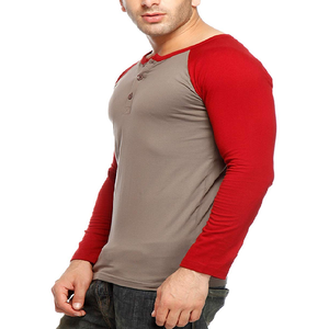 T-shirt à manches longues pour homme, col rond, manches raglan assorties, fin, pour l'automne et l'hiver - Product Image 6