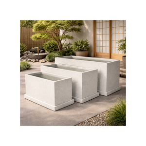 Macetas de Jardín Rectangulares Ligeras y Duraderas para Interiores/Exteriores, de Fibra de Vidrio de la Más Alta Calidad - Product Image 1