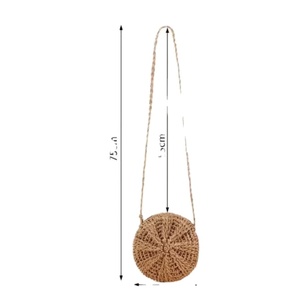 Bolso de Paja Redondo Tejido a Mano para Mujer, Bolso de Playa de Verano, Bolsos de Playa de Macramé, Directo del Proveedor Indio - Product Image 1