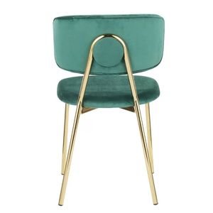 Fauteuil ottoman neuf avec dossier et pieds dorés et noirs pour salon, couloir, utilisation décorative. - Product Image 6