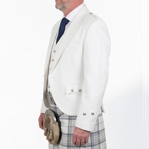 Veste écossaise haut de gamme en tissu tweed à motif Argyle pour homme, tenue de kilt, vêtement des Highlands, veste de mariage, fabricant OEM sur mesure - Product Image 4
