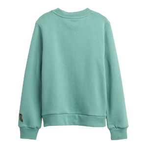 Sweat-shirt à manches longues en tricot uni avec logo pour filles, doublure en polyester recyclé, confortable, col rond - Product Image 4