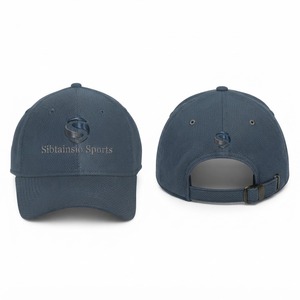 Casquette classique décontractée 100% polyester, casquette de baseball personnalisée brodée, casquette pour hommes et femmes, casquette de baseball bleue avec logo brodé - Product Image 2