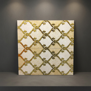 Living Room Decorative Third Fired Golden Silver Designer Digital Ceramic Glazed <b>Wall</b> Tiles for Luxury Interior Look - Product Image 6