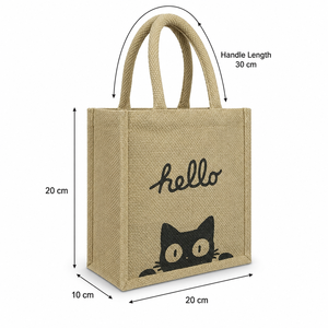 Custom Printed Mini Jute Tote Bag 20x20x10 cm PP Laminated Reusable <b>Gift</b> Shopping Bag Cotton Rope Handle Wholesale OEM ODM - Product Image 3