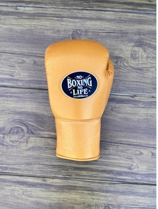 Wholesale No Boxing No Life Real Cowhide Leather Gold Boxing <b>Gloves</b> Headgear Groin Guard Set Lace-Up Adult Full Finger - Product Image 4