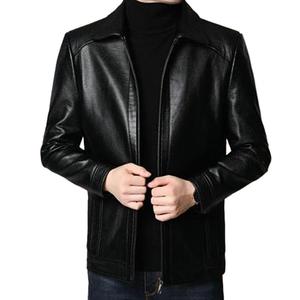 Chaqueta Deportiva para Hombre, Otoño, Cuello Alto, Gruesa y Cálida, de Cuero Sintético, para Motociclismo y Automovilismo, Diseño Cortavientos - Product Image 4