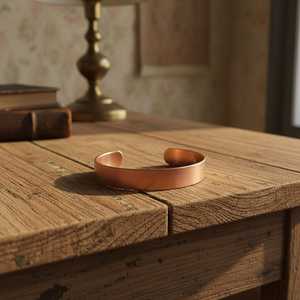 Antique Creations - Brazalete Étnico Hecho a Mano de Cobre Martillado, Joyería Ayurvédica de Lujo, Personalización para el Día de la Madre, Graduación - Product Image 5