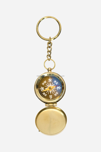 Vintage brass pocket <b>compass</b> keychain portable <b>navigation</b> <b>compass</b> key ring for travel hiking camping - Product Image 3