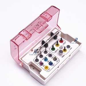 Kit de Extracción Dental Completo, Fresas con Recubrimiento de Diamante, Juego de Instrumentos Quirúrgicos Manuales de Acero Inoxidable Reutilizables, Ergonómicos, para Implantes, con Certificación CE - Product Image 4